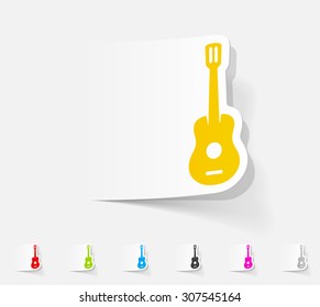 realistic design element. guitar