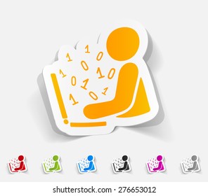 realistic design element. hacker