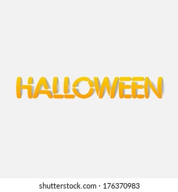 realistic design element: halloween. Modern Graphic Illustration