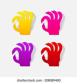 realistic design element: hand