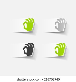 realistic design element: hand