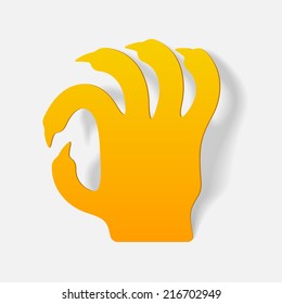realistic design element: hand