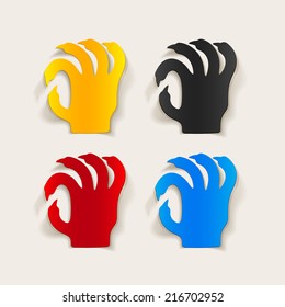 realistic design element: hand