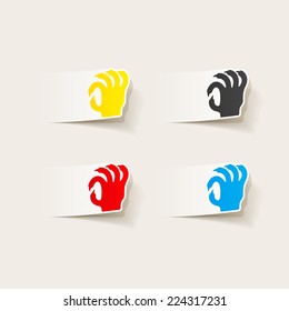 realistic design element: hand