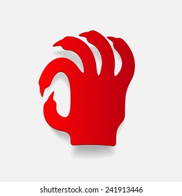 realistic design element: hand