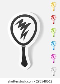 realistic design element. hand mirror