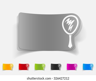 realistic design element. hand mirror