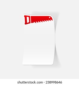 realistic design element: hand saw