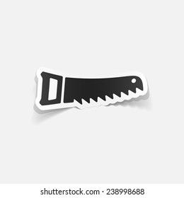 realistic design element: hand saw