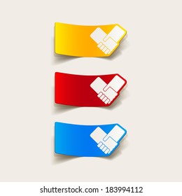 realistic design element: handshake. Vector Illustration