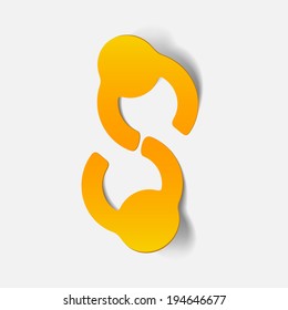 realistic design element: handshake. Vector Illustration