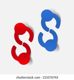 realistic design element: handshake. Vector Illustration