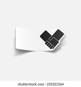 realistic design element: handshake. Vector Illustration