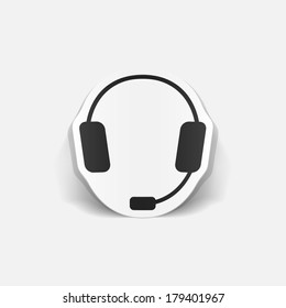realistic design element: headphones