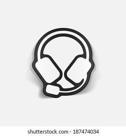 realistic design element: headphones