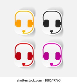 realistic design element: headphones