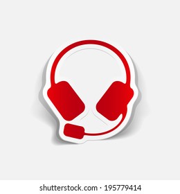 realistic design element: headphones
