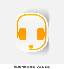 realistic design element: headphones