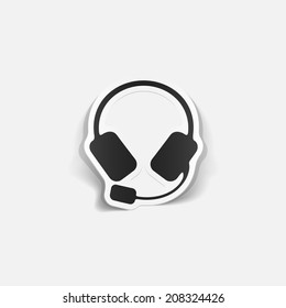 realistic design element: headphones