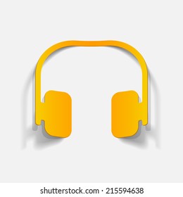 realistic design element: headphones