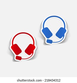 realistic design element: headphones