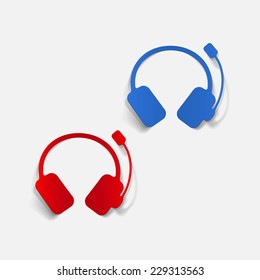 realistic design element: headphones