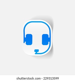 realistic design element: headphones