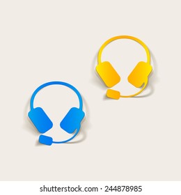 realistic design element: headphones