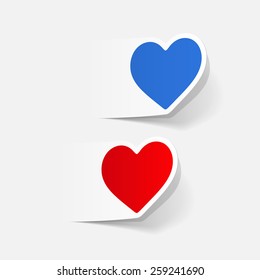 realistic design element: heart