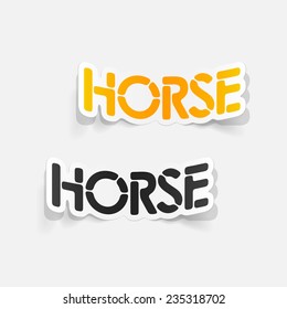realistic design element: horse