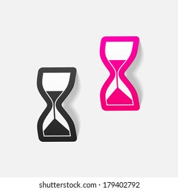 realistic design element: hourglass