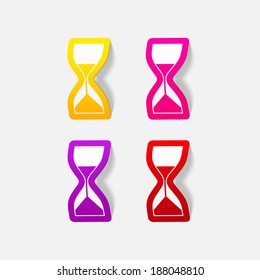 realistic design element: hourglass