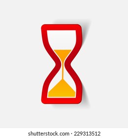 realistic design element: hourglass