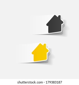 realistic design element: house, building