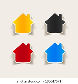 realistic design element: house, building