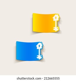 realistic design element: house, key