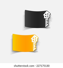 realistic design element: house, key