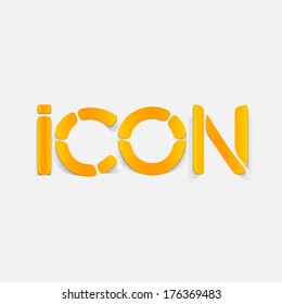 realistic design element: icon. Modern Graphic Illustration