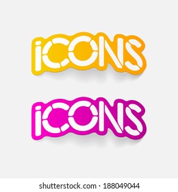 realistic design element: icons