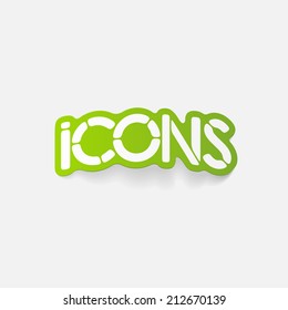 realistic design element: icons