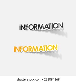 realistic design element: information