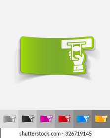 realistic design element. issuing or receiving money from an ATM