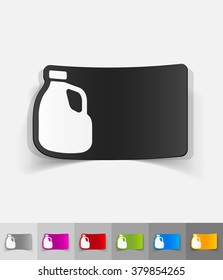 realistic design element. jar with milk