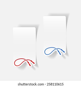 realistic design element. jump rope