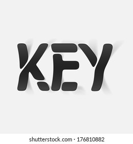 realistic design element: key