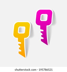 realistic design element: key
