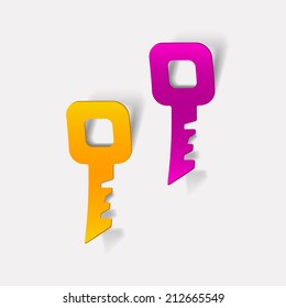 realistic design element: key