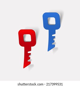 realistic design element: key