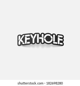 realistic design element: keyhole