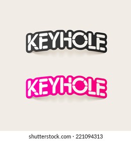 realistic design element: keyhole
